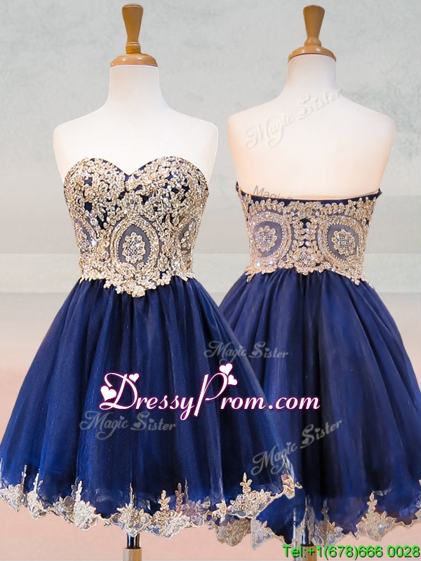 Beading Dama Dress in Royal Blue - $79.25