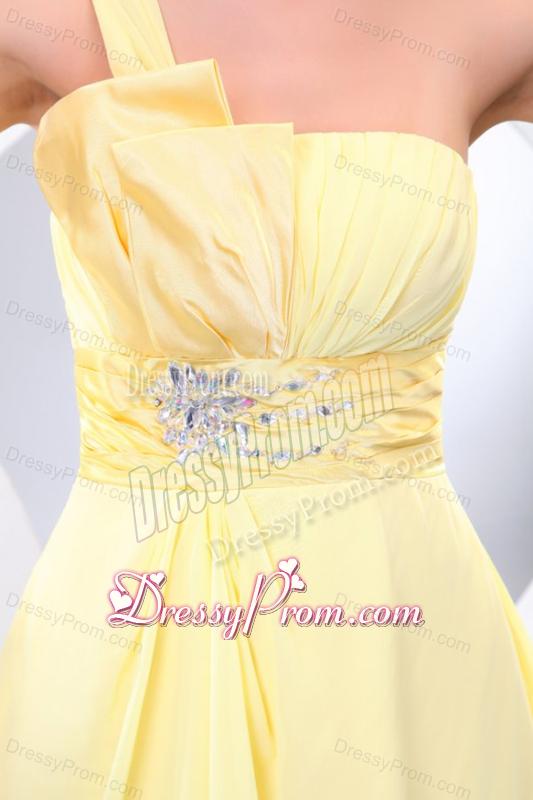 Empire One Shoulder Beading Chiffon Short Prom Dress Prom Dress