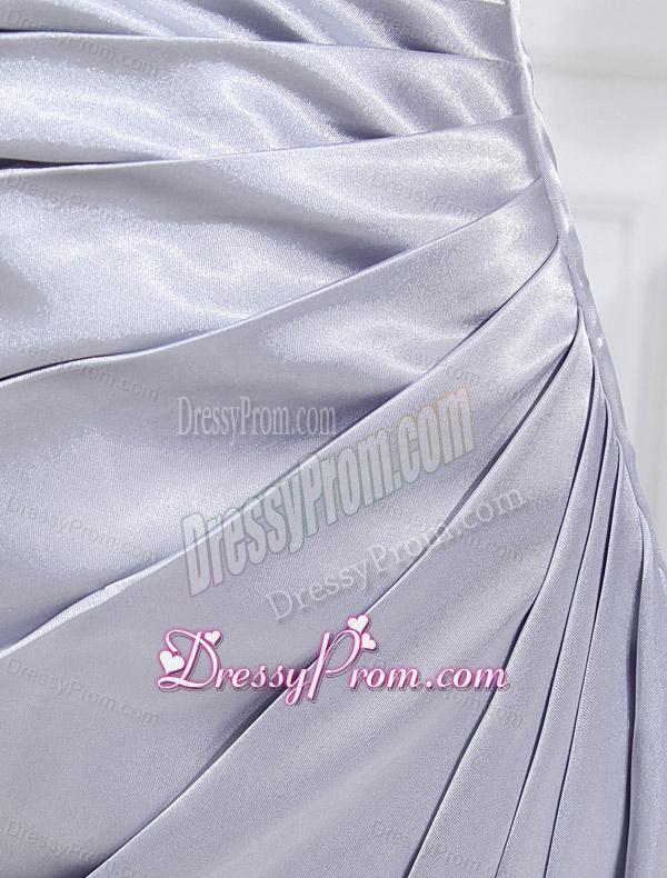 Column Square Court Train Appliques Beading Taffeta White Prom Dress