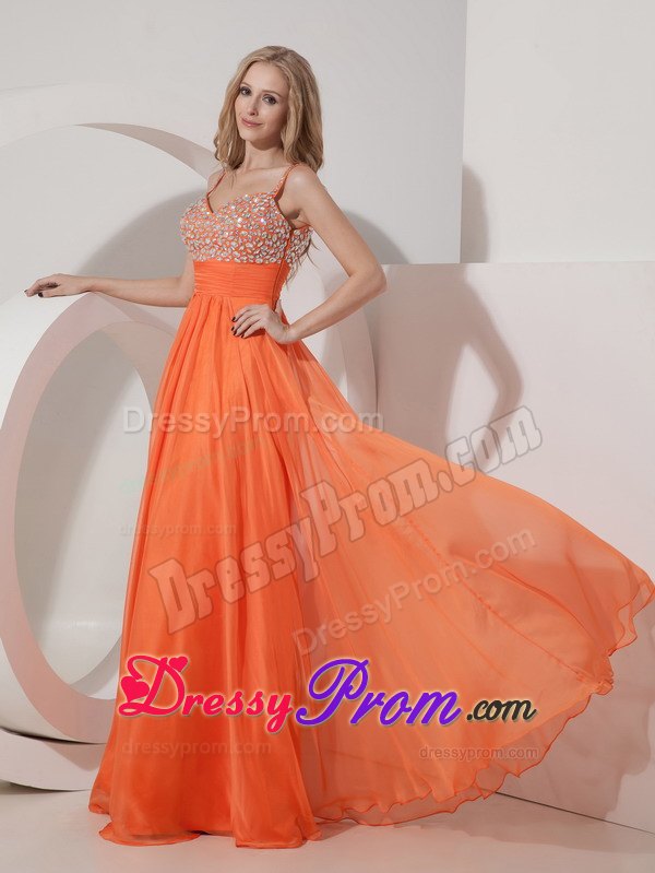 Fitted Chiffon Beaded Decorate Prom Dress Floor-length with Side Zipper