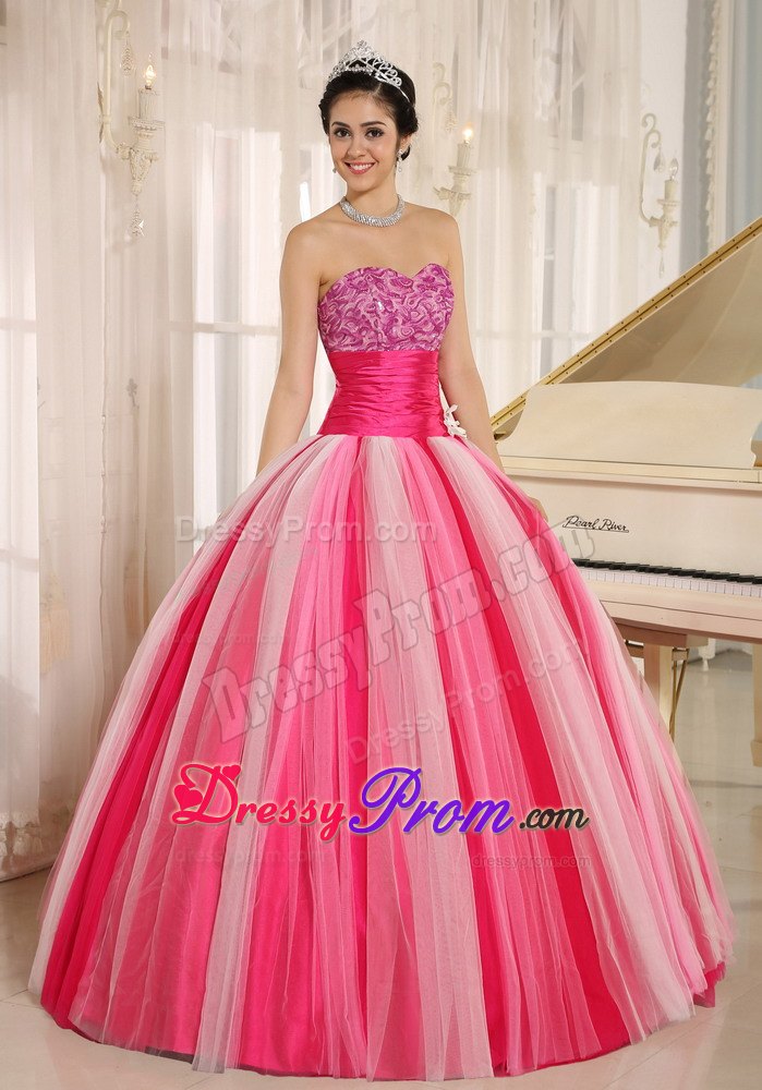Muti-color Strapless Fitted Belt Lace-up Back Quinceanera Dress
