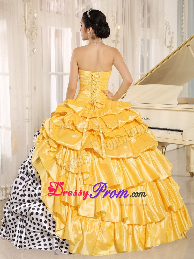 Multi-color Ruched Beading Quinceanera Dresses with Pick-ups
