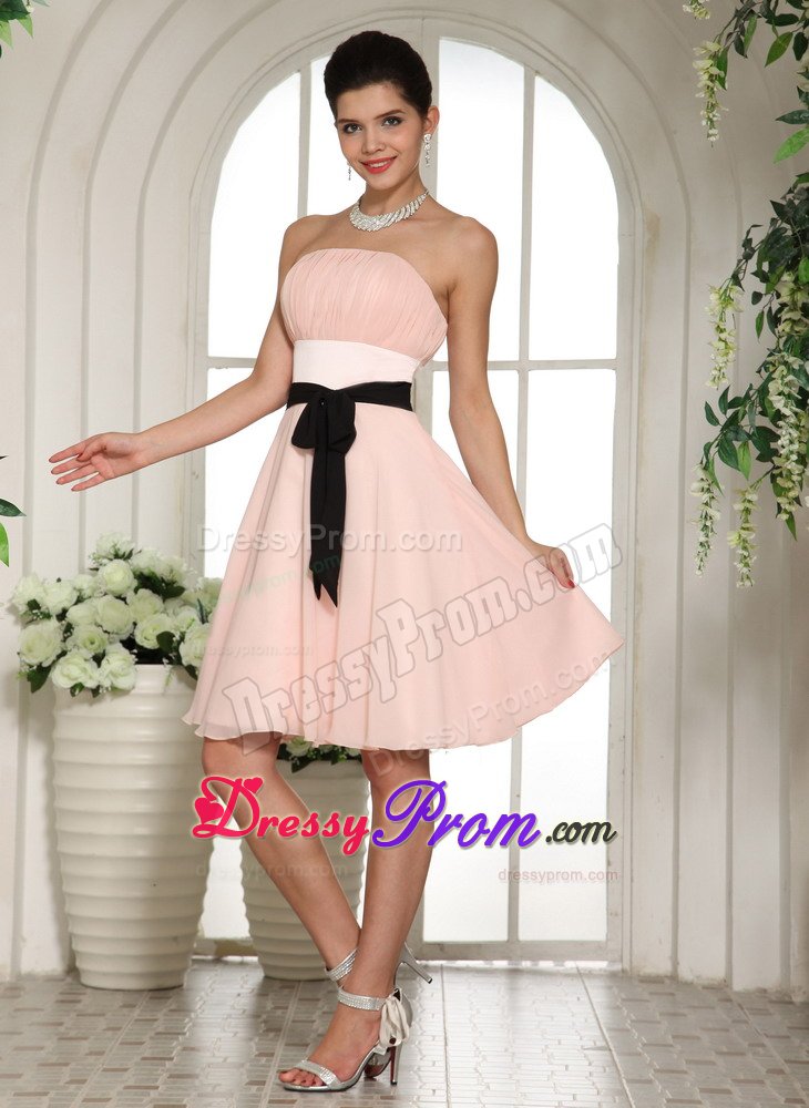 baby pink and black dress