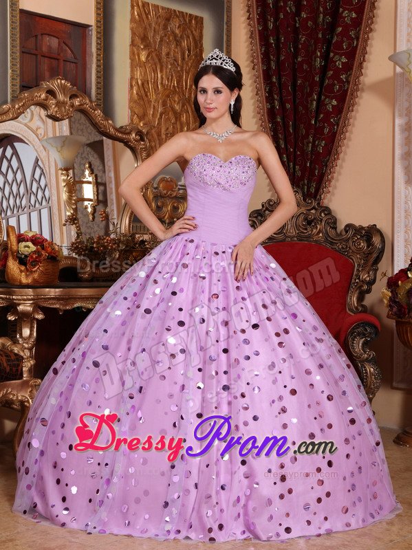 Simple Lavender Sweet 15 Dresses with Sequins in City of London