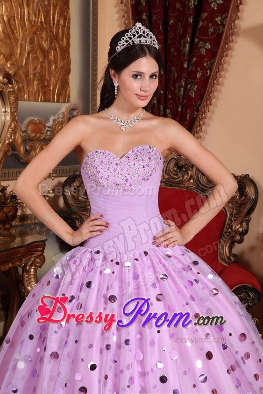 Simple Lavender Sweet 15 Dresses with Sequins in City of London