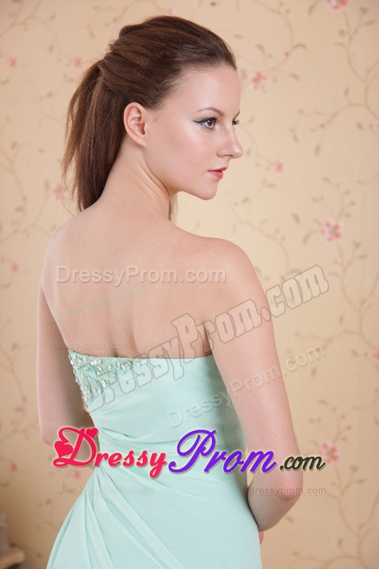 Apple Green Sweetheart Beaded Appliqued Long Prom Dress