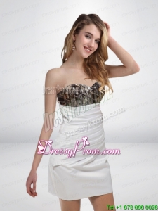 Popular 2015 Column Sweetheart Mini Length Camo Prom Dresses