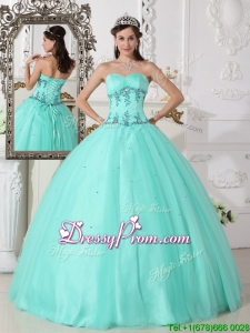 Fall Elegant Green Ball Gown Sweetheart Quinceanera Dresses
