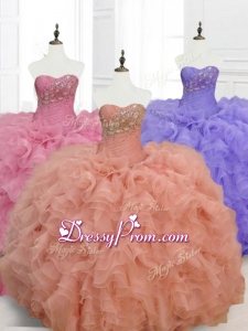 Ball Gown Sweetheart Custom Made Quinceanera Dresses with Beading