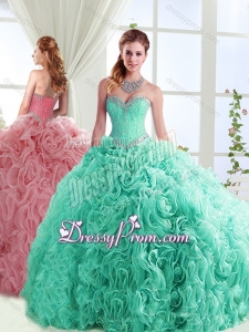 Exclusive Beaded Really Puffy Detachable Quinceanera Skirts in Rolling Flowers