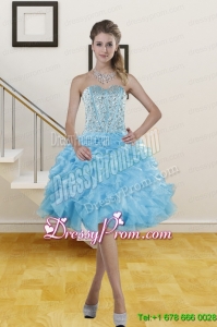 2014 High End Sweetheart Knee Length Prom Gowns with Beading