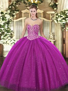 Sleeveless Lace Up Floor Length Beading Vestidos de Quinceanera