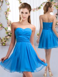 On Sale Chiffon Sleeveless Mini Length Court Dresses for Sweet 16 and Ruching