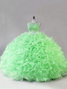Elegant Scoop Neckline Beading Ball Gown Prom Dress Sleeveless Zipper