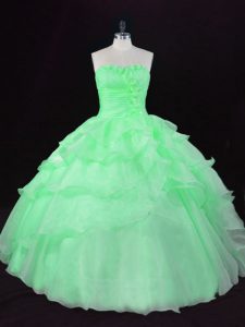 Edgy Sleeveless Hand Made Flower Lace Up Sweet 16 Quinceanera Dress