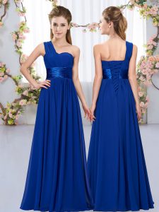 Extravagant Royal Blue Sleeveless Belt Floor Length Quinceanera Court Dresses