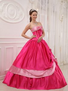 Sweetheart Floor-length Beading Quince Dresses with Bowknots