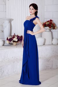 Empire One Shoulder Royal Blue London Prom Maxi Dresses