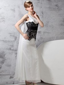Nice One Shoulder Sleeveless Lace Side Zipper Prom Party Dress