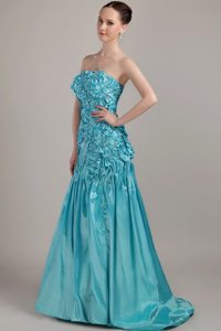 Lace-up Strapless Dress for Prom Beading Sweep Train for Varzea Grande