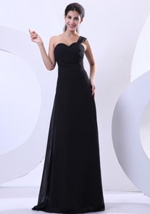 Boa Vista Black Dresses for Prom Sweetheart One Shoulder Floor-length