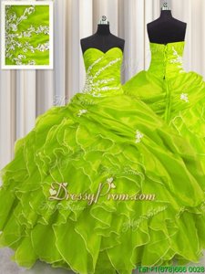 Sexy Floor Length Spring Green Quinceanera Dress Sweetheart Sleeveless Lace Up