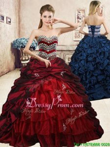 Fine Sleeveless Lace Up Floor Length Beading and Appliques and Ruffled Layers and Pick Ups Sweet 16 Dress